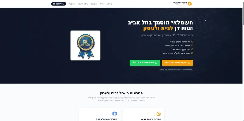 חשמלאי מוסמך תל אביב